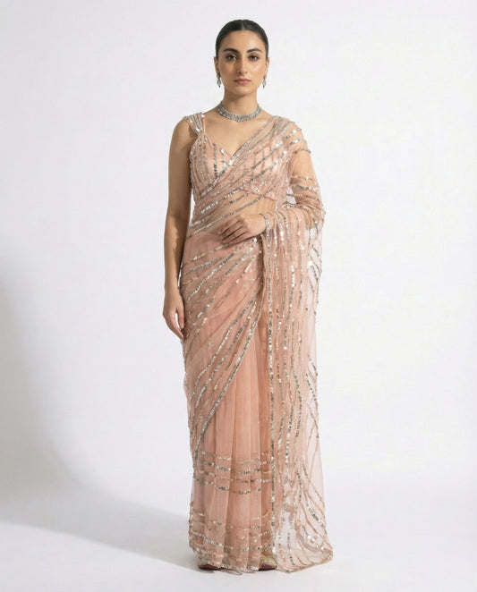 Evening Blush saree