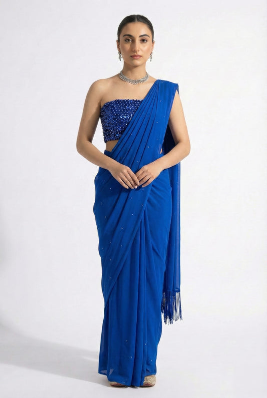 Sapphire Lycra Saree