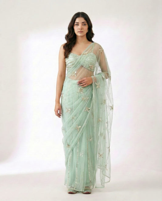 Mint Muse Saree