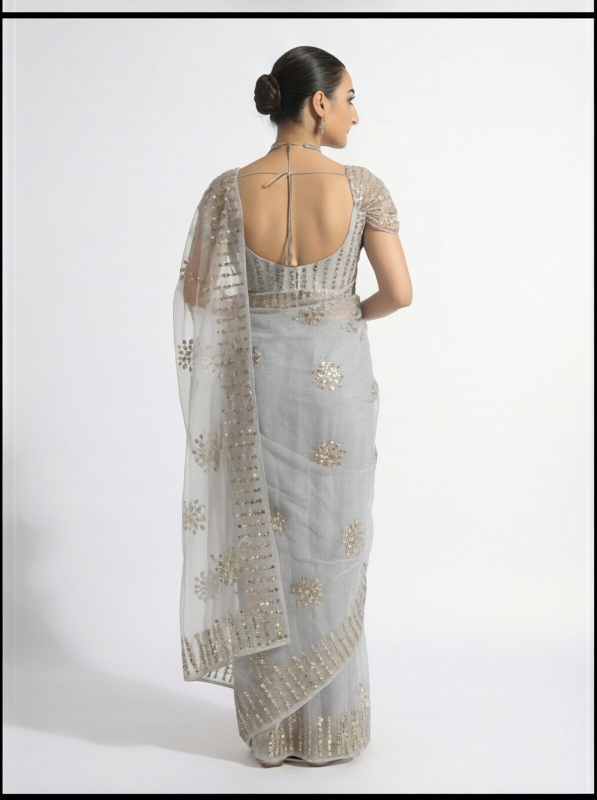 Celeste Net Saree
