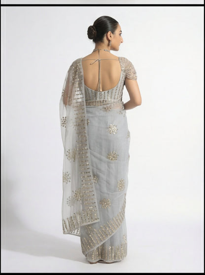 Celeste Net Saree
